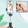 Kij do selfie z lampą statyw pilot bluetooth