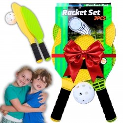 Zestaw paletek do pickleballa dla dzieci i dorosłych – rakiety + piłka