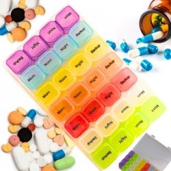 Pojemniki kasetki na leki 7 dni 4 pory w etui