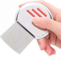 Grzebień na wszy gnidy precyzyjny szary