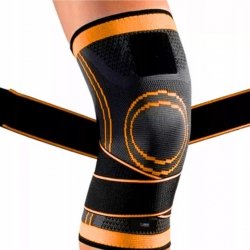 Opaska na kolano wiązana XXL orange