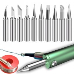 Zestaw grotów do lutownicy 10 sztuk – uniwersalne końcówki lutownicze