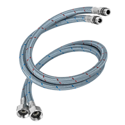 Wężyk do baterii w oplocie stal nierdzewna 60cm gwint 1/2 - 2 sztuki