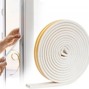 Uszczelka samoprzylepna do drzwi i okien piankowa EPDM 10 m biała