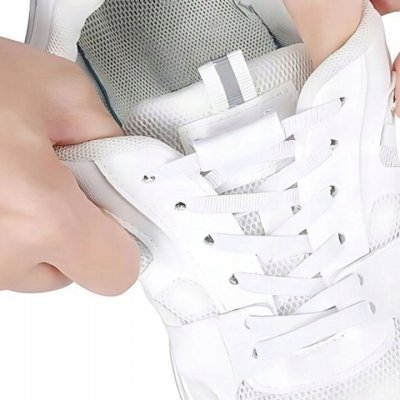 Sznurówki bez wiązania elastyczne gumowe do butów 100 cm białe