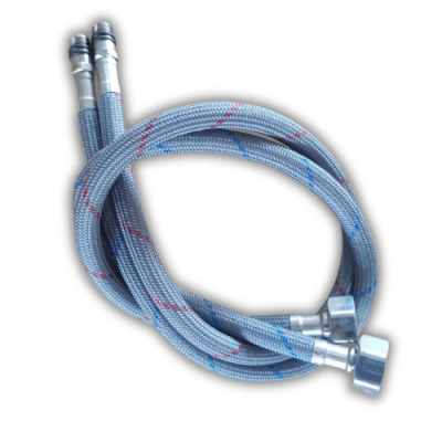 Wężyk do baterii w oplocie stal nierdzewna 60cm gwint 1/2 - 2 sztuki