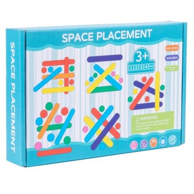 Zabawka edukacyjna Montessori dla dzieci – drewniane patyczki + karty