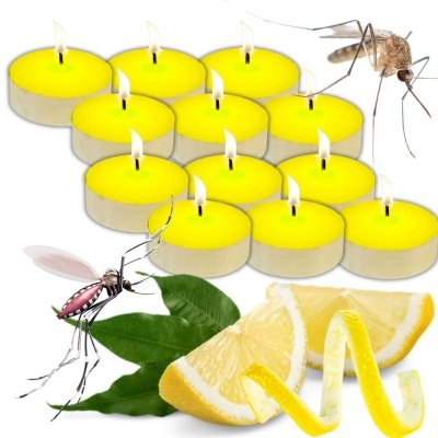 Świeczki tealight citronella odstraszające komary 6 sztuk
