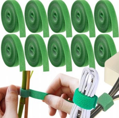 Rzep taśma do podwiązywania kwiatów 10 rolek 1mx1cm