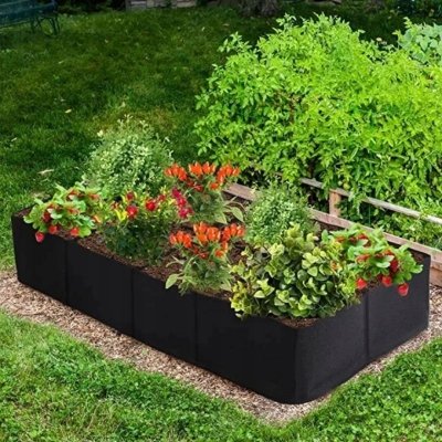 Doniczka materiałowa 8 przegród na rośliny duża 120x60x30 na balkon taras