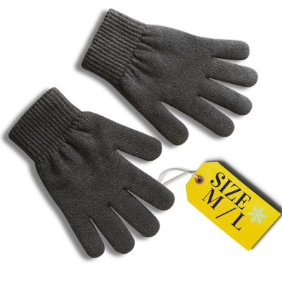 Rękawiczki zimowe ciepłe czarne M/L