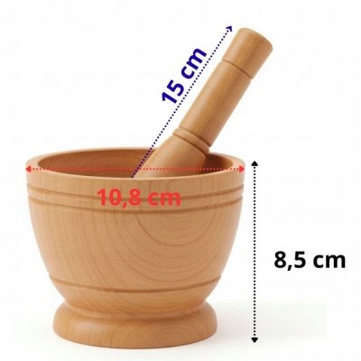 Moździerz kuchenny z tłuczkiem do rozdrabniania przypraw ziół