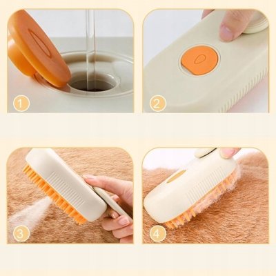 Szczotka parowa dla kota i psa elektryczna do pielęgnacji sierści
