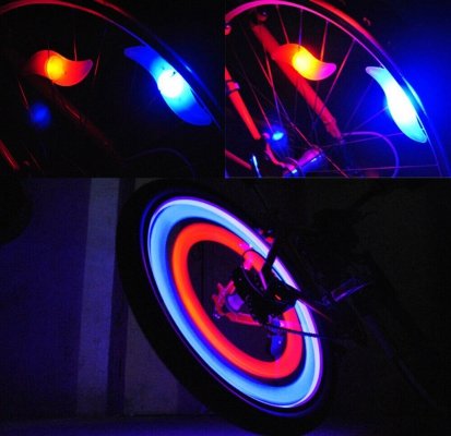 Nakładki świecące led na szprychy rowerowe 8 sztuk