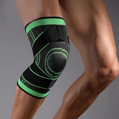 Opaska na kolano wiązana XL Green