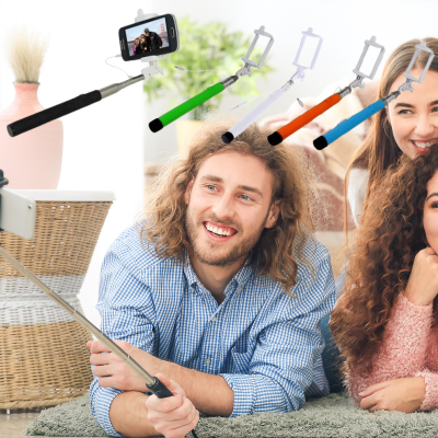 Kijek do selfie mix kolorów teleskopowy do 80 cm