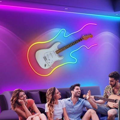 Taśma LED neonowa RGB+IC 5m z pilotem