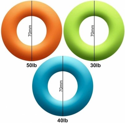 Zestaw do ćwiczeń palców dłoni kółka i gumy w woreczku