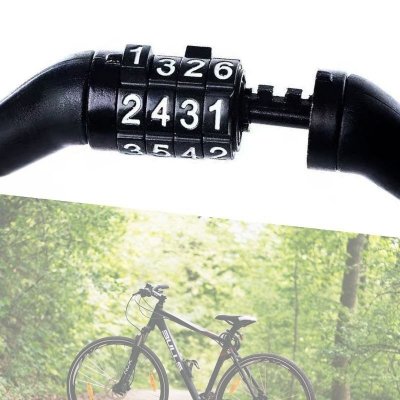 Zapięcie rowerowe linka z kombinacją cyfrową