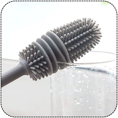 Szczotka silikonowa do mycia butelek długa 31cm