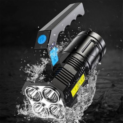 Latarka led 2000lm z uchwytem akumulatorowa