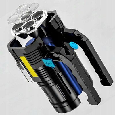 Latarka led 2000lm z uchwytem akumulatorowa