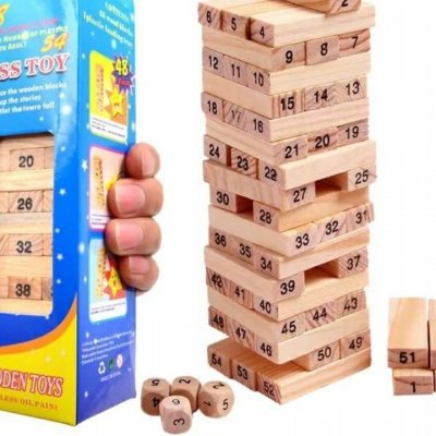 Klocki drewniane wieża gra zręcznościowa styl jenga