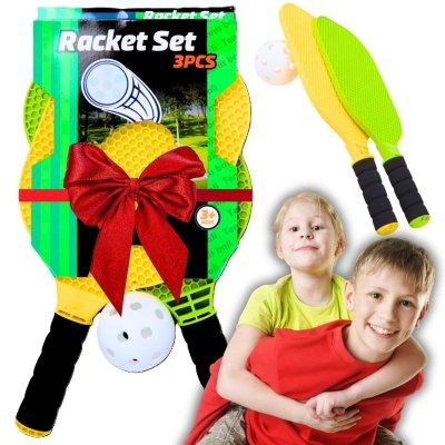 Zestaw paletek do pickleballa dla dzieci i dorosłych – rakiety + piłka