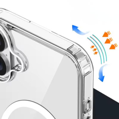 Etui do iPhone 17 case + szkło 9H wzmacniane 360° clear + uchwyt ring zestaw