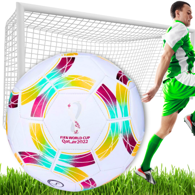 Piłka nożna rozmiar 5 model FIFA Qatar 2022– skórzana, szyta, treningowa