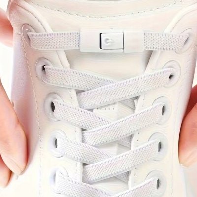 Sznurówki bez wiązania elastyczne gumowe do butów 100 cm białe