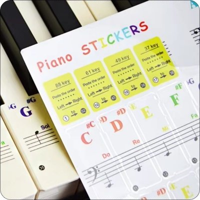 naklejki na klawisze fortepian organy