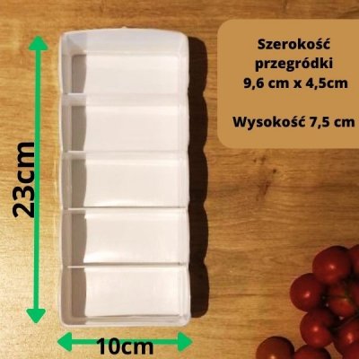 Pojemnik wielofunkcyjny dzielony na przyprawy kosmetyki 2 sztuki