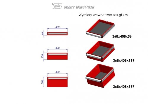 Wózek warsztatowy MEGA z 13 szufladami PM-213-20