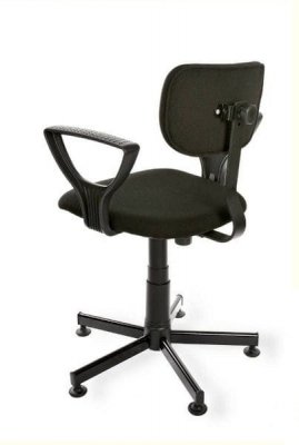 Krzesło laboratoryjne z podłokietnikiem Black 01 PD RKW-11