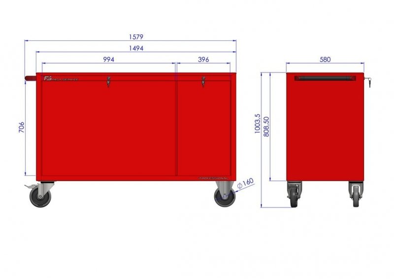 Wózek warsztatowy MEGA z 13 szufladami PM-214-19