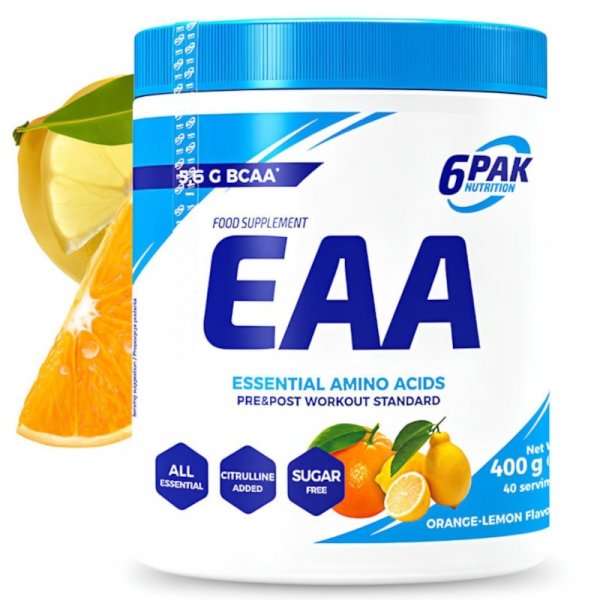 Aminokwasy EAA 6PAK 400g Pomarańcza- Cytryna