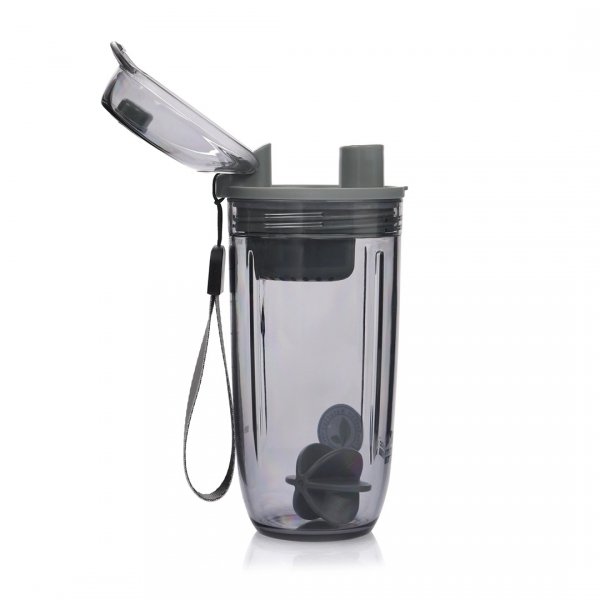 Shaker Tritanowy do Odżywek Majestic Sport Shaky 400ml szary foto 2