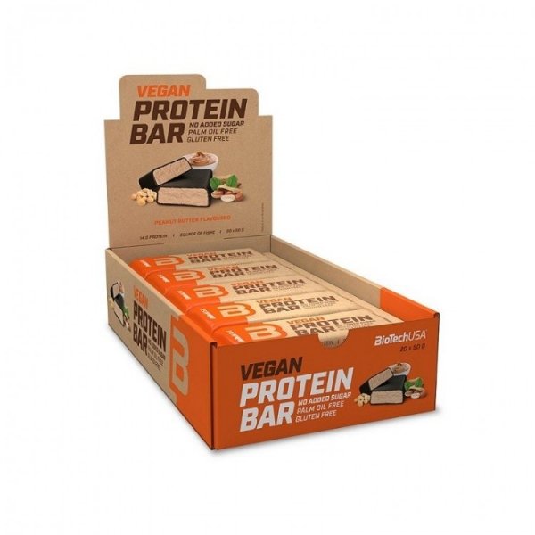 Baton Biotech Vegan Protein Bar 50g Masło Orzechowe