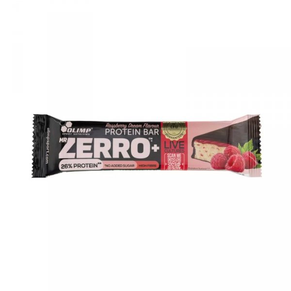 Olimp Mr Zerro Protein Bar 50g Malina Baton Białkowy Bez Cukru / WPC z Probiotykiem