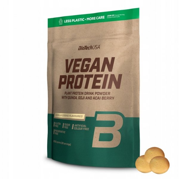  BioTech Vegan Protein 500g Ciastko Waniliowe