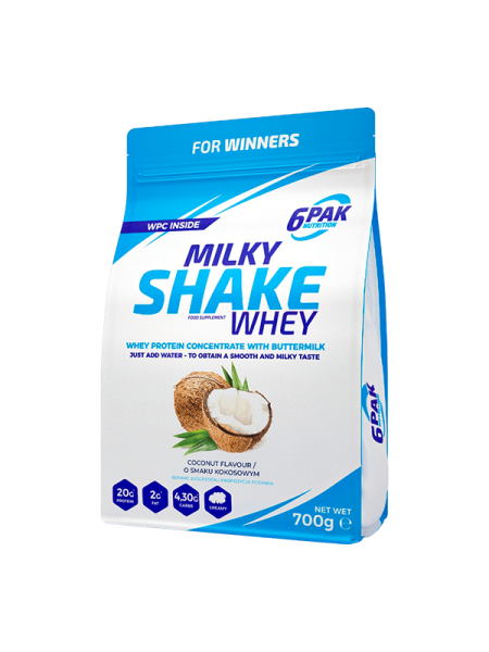 6PAK Milky Shake Whey 700g Kokos