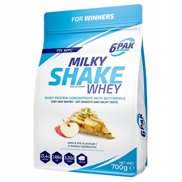Białko 6PAK Milky Shake Whey 700g Apple Pie/ Szarlotka
