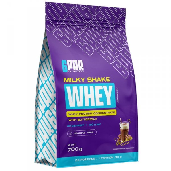 6PAK Milky Shake Whey 700g Chocolate