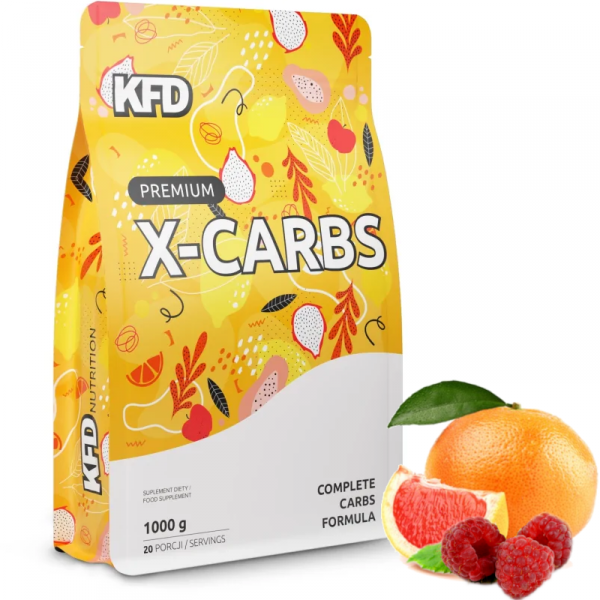 KFD Premium X-Carbs 1000 g Malina - Grajpefrut