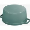 Garnek żeliwny Okrągły 6.7l Eukaliptusowy La Cocotte Staub