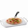 DARIOSO - zestaw: nóż do pizzy + kamień ze stojakiem prostokątnym