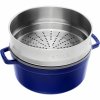 Garnek żeliwny Okrągły Z Wkładem 5.2l Niebieski La Cocotte Staub