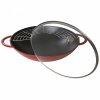 Wok żeliwny Z Pokrywką 37 Cm, Czerwony Staub