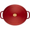 Garnek żeliwny Owalny 6.5l Czerwony Bellamonte Ballarini